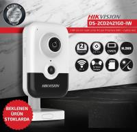 HIKVISION DS-2CD2421G0-IW 2Mpix,2,8mm Lens,H265+,10Mt Gece Görüşü,SD Kart,PoE,Wifi,Sesli,Cube IP Kamera küp
